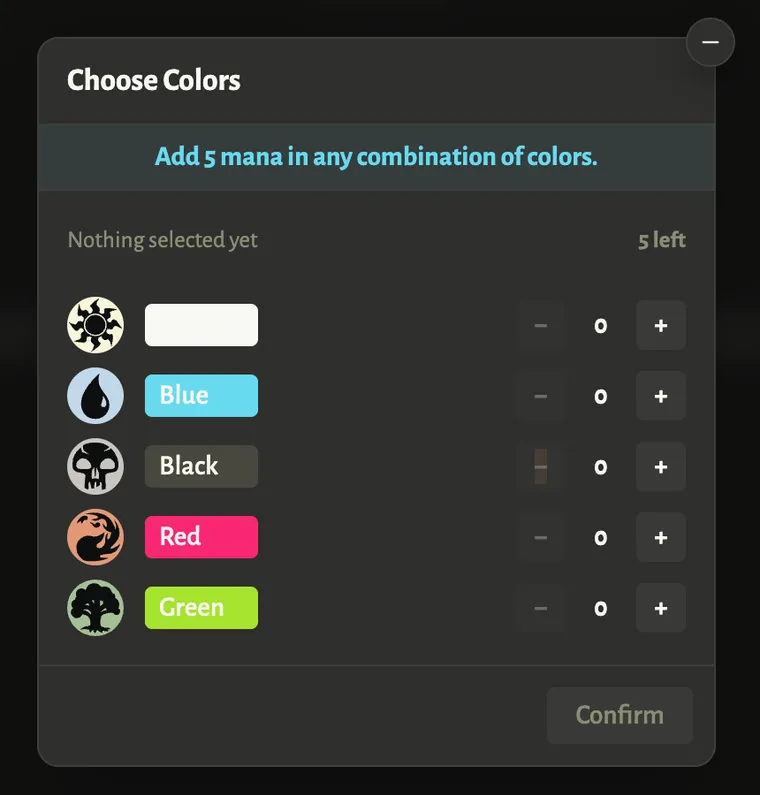 Per-color counters distributing several picks